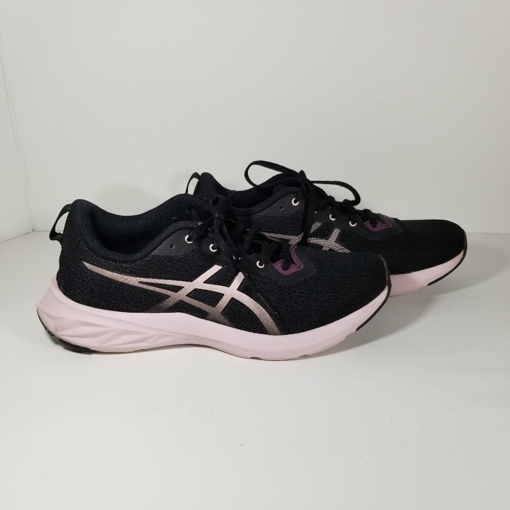 ASICS Versablast Running Shoes Womens Size 9.5 Black Pink Purple Sneakers.